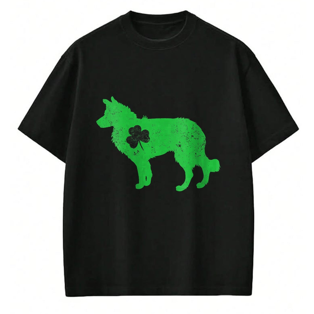 Patrick Day Shirts for Family, Funny Patrick Day shirts, st patrick's day Unisex T-Shirt/Hoodie/Sweatshirt HLT00 - Womens border collie Irish Clover St Patrick Day Leprechaun Dog V-Neck T-Shirt