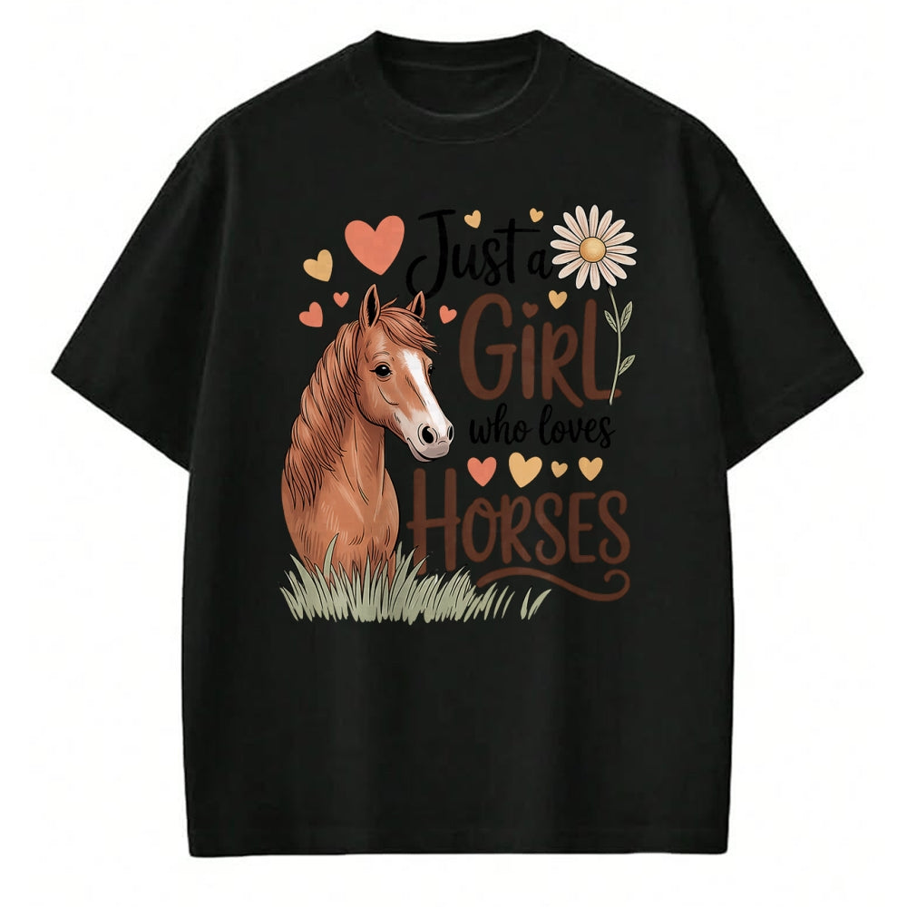 Best Horse Lover Shirt , Funny Horse UnisexT-Shirt/Hoodie/Sweatshirt HLT00 - Horse Riding for Girls Women - Just a Girl Who Loves Horses T-Shirt