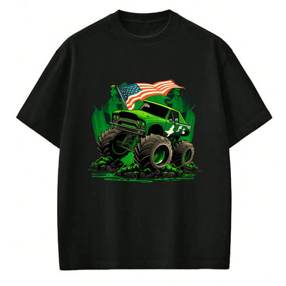 Patrick Day Shirts for Family, Funny Patrick Day shirts, st patrick's day Unisex T-Shirt/Hoodie/Sweatshirt HLT00 - Funny Leprechaun Monster Truck Shamrock St Patrick Day Boys T-Shirt
