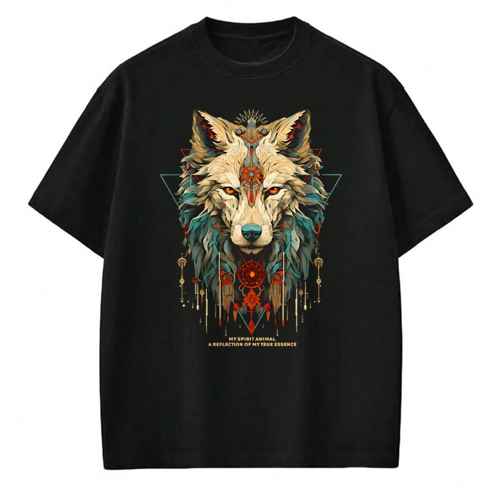 Native American T-Shirts, Vintage Native American Unisex T-Shirt/Hoodie/Sweatshirt HLT00 - Wolf Spirit Animal Sacred Shaman Native American Clan