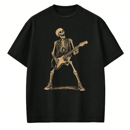 Guitar Lover Shirt, Funny Guitar UnisexT-Shirt/Hoodie/Sweatshirt HLT00 - Skeleton Playing Guitar Rock and Roll Music Men Women Kids T-Shirt