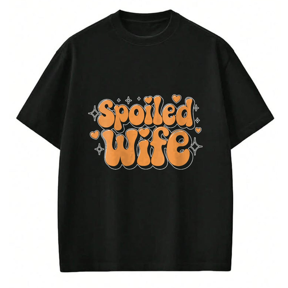 Best Wife Shirt, Wife and Husband Unisex T-Shirt/Hoodie/Sweatshirt HLT00 - Gift for wife T shirt, spoiled wife   Womens Spoiled Wife V-Neck T-Shirt
