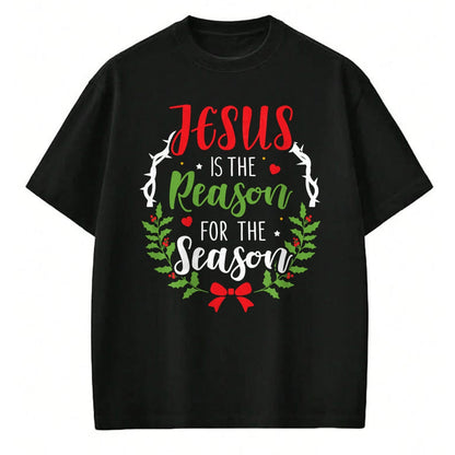 Christian Tee, Christian Faith Unisex T-Shirt/Hoodie/Sweatshirt HLT00 - Jesus is the reason for the season christian christmas Long Sleeve T-Shirt