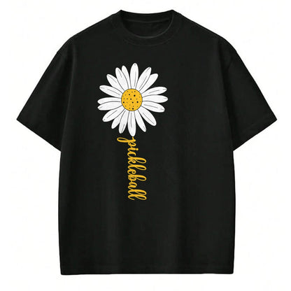 Funny Pickleball Shirt, Pickleball Lover Unisex T-Shirt/Hoodie/Sweatshirt HLT00 - Pickleball Daisy Flower T-Shirt