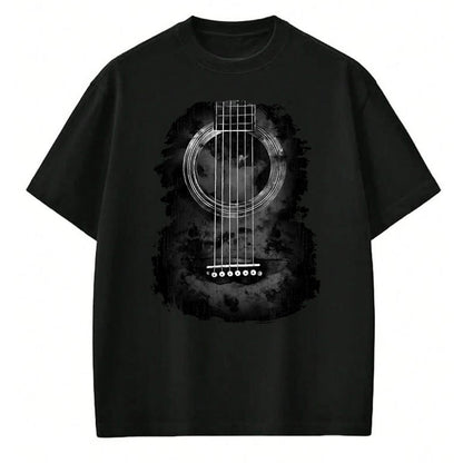 Guitar Lover Shirt, Funny Guitar UnisexT-Shirt/Hoodie/Sweatshirt HLT00 - Distressed Acoustic Guitar Vintage Rock & Roll Music Lover T-Shirt, Men, Black, 3X-Large