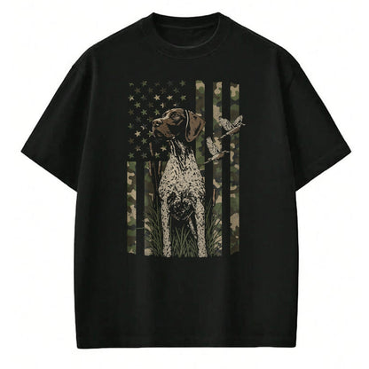 Funny Hunting Shirt, Gift For Hunting Lover Unisex T-Shirt/Hoodie/Sweatshirt HLT00 - Pheasant Hunting Dog Distressed (Design on Back) T-Shirt