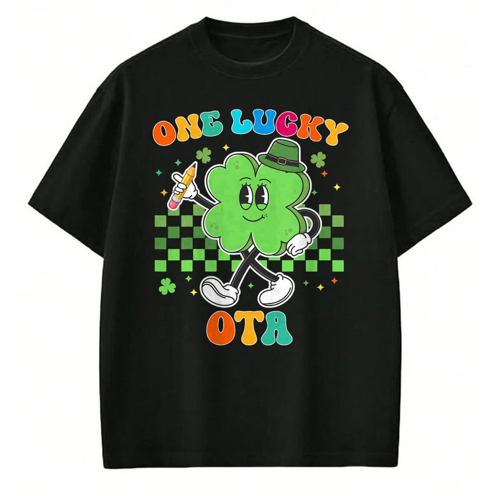 Patrick Day Shirts for Family, Funny Patrick Day shirts, st patrick's day Unisex T-Shirt/Hoodie/Sweatshirt HLT00 - Vintage One Lucky OTA St Patrick Day School Assistant T-Shirt