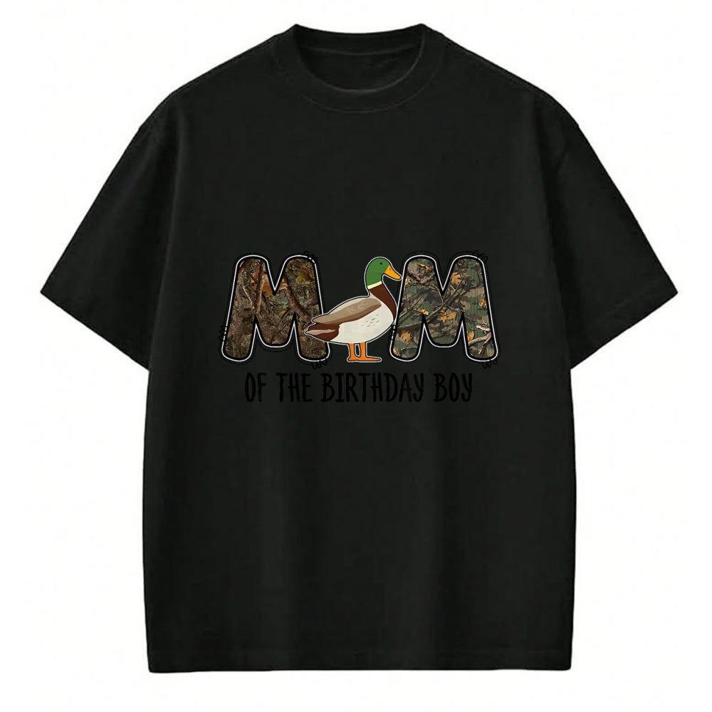 Gift for Mom Shirt, Funny Mom Unisex T-Shirt/Hoodie/Sweatshirt HLT00 - Mom Of The Birthday Boy One Lucky Duck 1st Birthday party T-Shirt