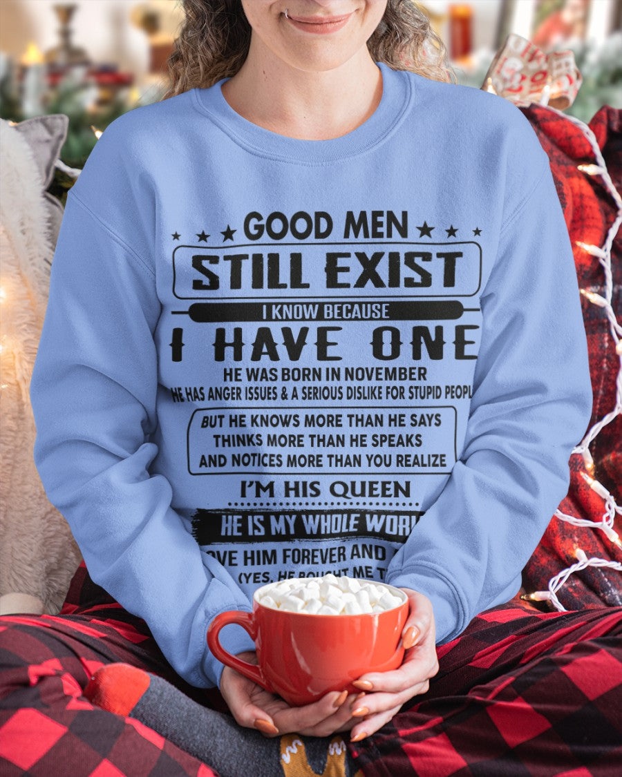 November - Good men Still Exist - gift for your girlfriend, wife from Husband - HNDS11 (SKU-GM-11)