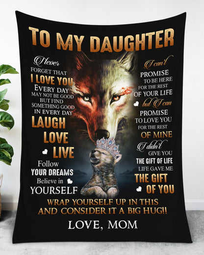 To My Daughter - From Mom - Blanket