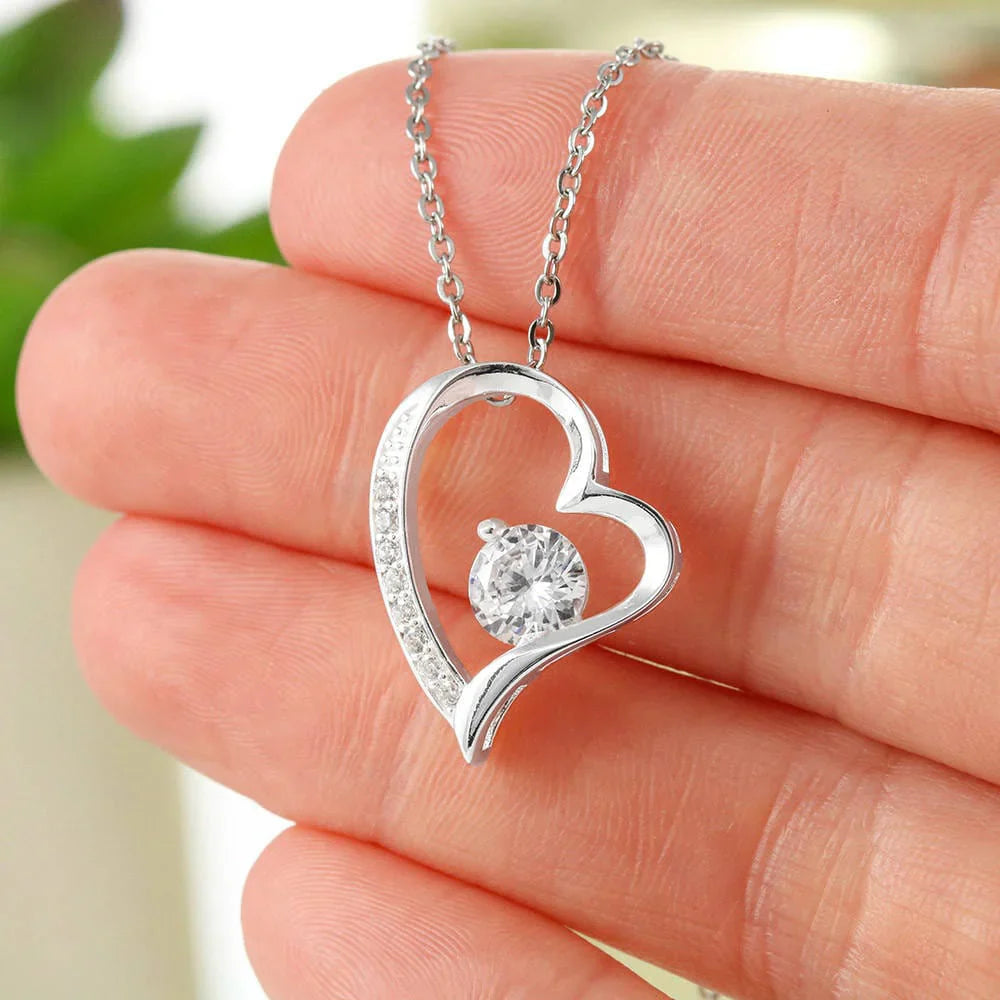 TO MY GRANDDAUGHTER - GIFT FROM GRANDMA AND FROM GRANDPA - Forever Love Necklace