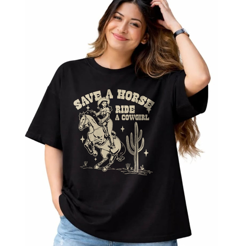Best Horse Lover Shirt , Funny Horse UnisexT-Shirt/Hoodie/Sweatshirt HLT00 - Horse Lover Equestrian Riding Save A Horse Ride A Cowgirl T-Shirt