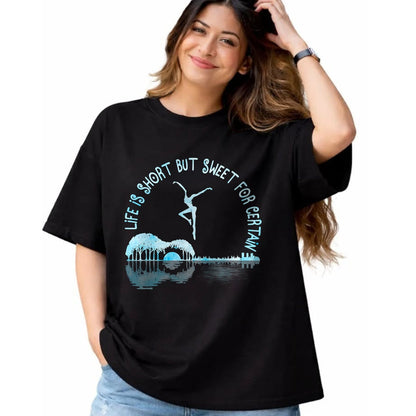 Guitar Lover Shirt, Funny Guitar UnisexT-Shirt/Hoodie/Sweatshirt HLT00 - Music Lover Life is Short But Sweet for Certain Guitar T-Shirt