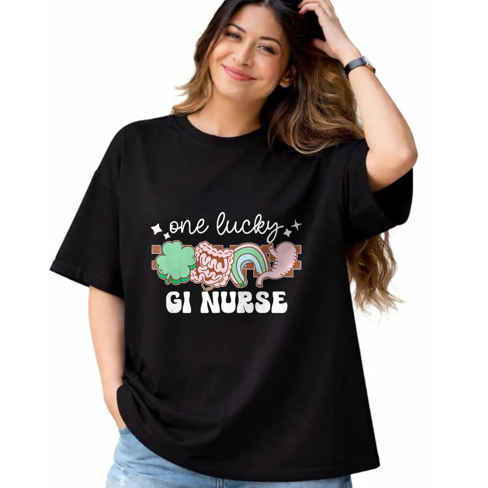 Patrick Day Shirts for Family, Funny Patrick Day shirts, st patrick's day Unisex T-Shirt/Hoodie/Sweatshirt HLT00 - One Lucky Gl Gastroenterology Nurse St Patrick Day Nursing T-Shirt