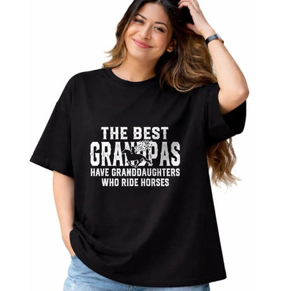 Best Grandpa Shirt, Proud Grandpa Unisex T-Shirt/Hoodie/Sweatshirt HLT00 - The best grandpas have granddaughters who ride horses T-Shirt