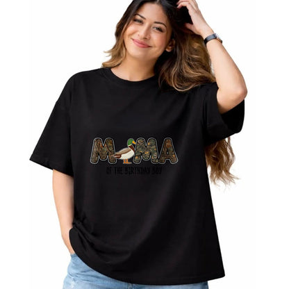 Gift for Mom Shirt, Funny Mom Unisex T-Shirt/Hoodie/Sweatshirt HLT00 - Mama Of The Birthday Boy One Lucky Duck 1st Birthday party T-Shirt