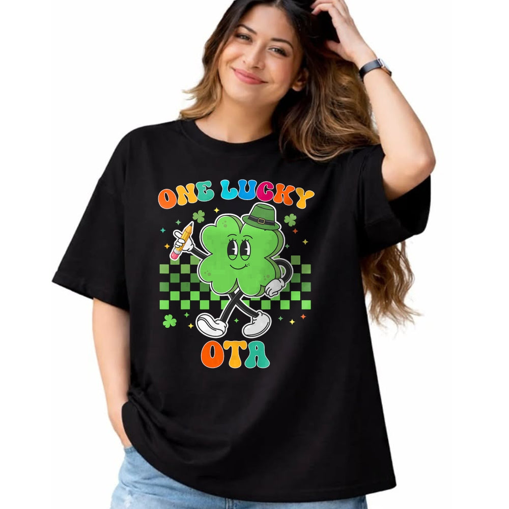 Patrick Day Shirts for Family, Funny Patrick Day shirts, st patrick's day Unisex T-Shirt/Hoodie/Sweatshirt HLT00 - Vintage One Lucky OTA St Patrick Day School Assistant T-Shirt