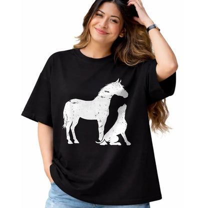 Best Horse Lover Shirt , Funny Horse UnisexT-Shirt/Hoodie/Sweatshirt HLT00 - Horse and Dog Motif for Men and Women Horse Lovers T-Shirt