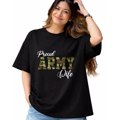 Best Wife Shirt, Wife and Husband Unisex T-Shirt/Hoodie/Sweatshirt HLT00 - Gift for wife T shirt, lucky wife   Proud Army Wife For Military Wife Of A Brave US Soldier T-Shirt