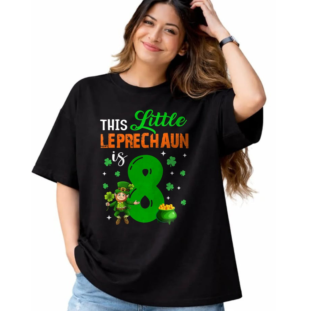 Patrick Day Shirts for Family, Funny Patrick Day shirts, st patrick's day Unisex T-Shirt/Hoodie/Sweatshirt HLT00 - This Leprechaun Is 8 Year Old Birthday Lucky St Patrick Day T-Shirt