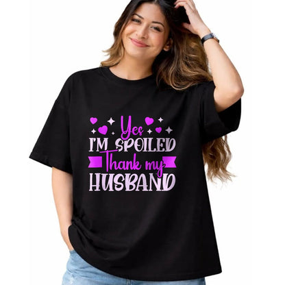 Best Wife Shirt, Wife and Husband Unisex T-Shirt/Hoodie/Sweatshirt HLT00 - Gift for wife T shirt, spoiled wife   Spoiled Wife I’M Spoiled Thank My Husband Funny Wife Tank Top