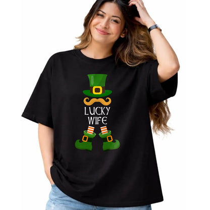 Best Wife Shirt, Wife and Husband Unisex T-Shirt/Hoodie/Sweatshirt HLT00 - Gift for wife T shirt, lucky wife   Lucky Wife Leprechaun Matching Family St Patricks Day T-Shirt