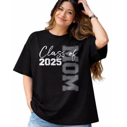 Gift for Mom Shirt, Funny Mom Unisex T-Shirt/Hoodie/Sweatshirt HLT00 - Mom Senior 2025 Proud Mom of a Class of 2025 Graduate Mother T-Shirt