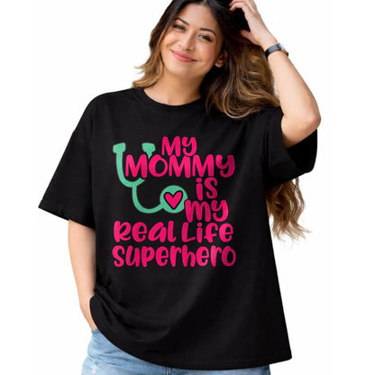 Best Doctor Shirt, Funny Doctor UnisexT-Shirt/Hoodie/Sweatshirt HLT00 - Cute My Mommy is a Real Life Superhero Nurse or Doctor T-Shirt