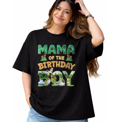Gift for Mom Shirt, Funny Mom Unisex T-Shirt/Hoodie/Sweatshirt HLT00 - Mom Dad Mama Birthday Boy One Lucky Duck 1st First Family T-Shirt