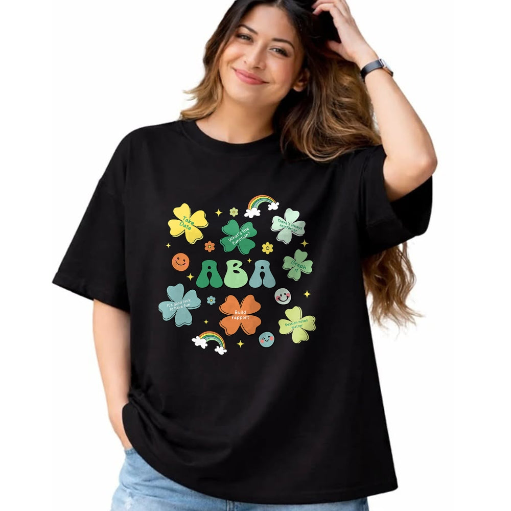 Patrick Day Shirts for Family, Funny Patrick Day shirts, st patrick's day Unisex T-Shirt/Hoodie/Sweatshirt HLT00 - ABA Therapist St Patrick Day Rainbow Lucky Behavior Shamrock T-Shirt