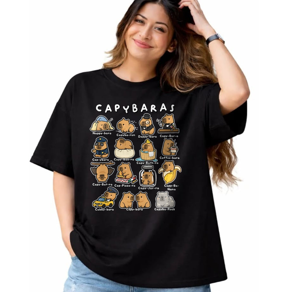 Cute Capybara Shirt, Funny Capybara Unisex T-Shirt/Hoodie/Sweatshirt HLT00 - Cute Capybaras Puns Funny Rodent Meme Animal Lover Humor T-Shirt