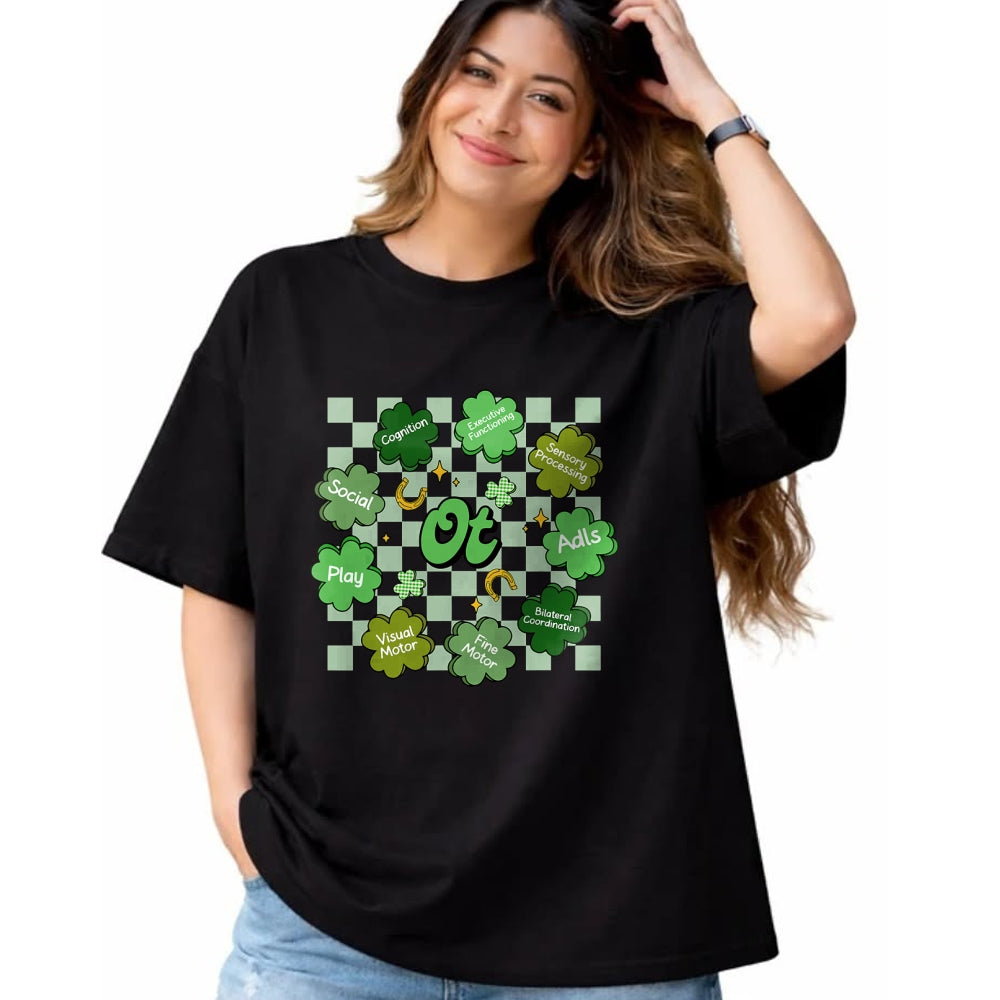 Patrick Day Shirts for Family, Funny Patrick Day shirts, st patrick's day Unisex T-Shirt/Hoodie/Sweatshirt HLT00 - Occupational Therapy OT Therapist Shamrock St Patrick Day T-Shirt