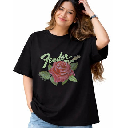 Guitar Lover Shirt, Funny Guitar UnisexT-Shirt/Hoodie/Sweatshirt HLT00 - Fender Rose Guitar Classic Vintage Style T-Shirt