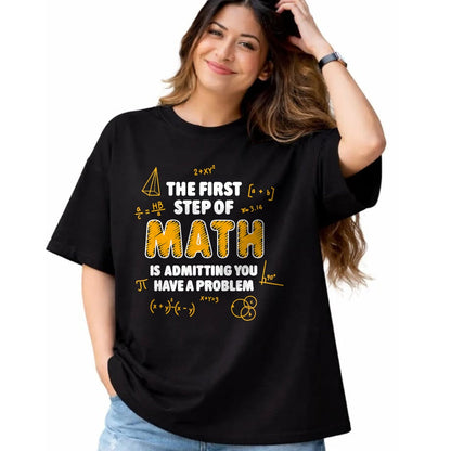 Best Teacher Shirt, Funny Teacher UnisexT-Shirt/Hoodie/Sweatshirt HLT00 - The First Step of Math Rab is Admitting You Have A Problem T-Shirt