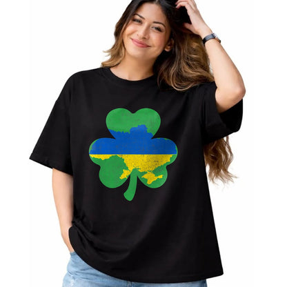 Patrick Day Shirts for Family, Funny Patrick Day shirts, st patrick's day Unisex T-Shirt/Hoodie/Sweatshirt HLT00 - Irish Shamrock Good Luck Ukrainians Ukraine Map Patrick Day T-Shirt