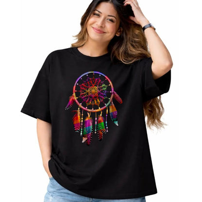 Native American T-Shirts, Vintage Native American Unisex T-Shirt/Hoodie/Sweatshirt HLT00 - Colorful Dreamcatcher Feathers Tribal Native American Indian