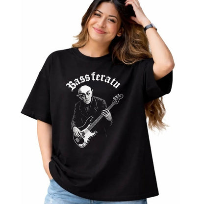 Guitar Lover Shirt, Funny Guitar UnisexT-Shirt/Hoodie/Sweatshirt HLT00 - Bassferatu Gothic Horror Bass Guitar Player Halloween Parody T-Shirt