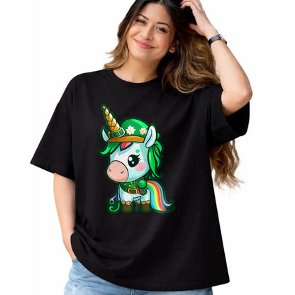 Patrick Day Shirts for Family, Funny Patrick Day shirts, st patrick's day Unisex T-Shirt/Hoodie/Sweatshirt HLT00 - Cute Unicorn Leprecorn St Patrick Day Lucky Irish Girls Kids T-Shirt