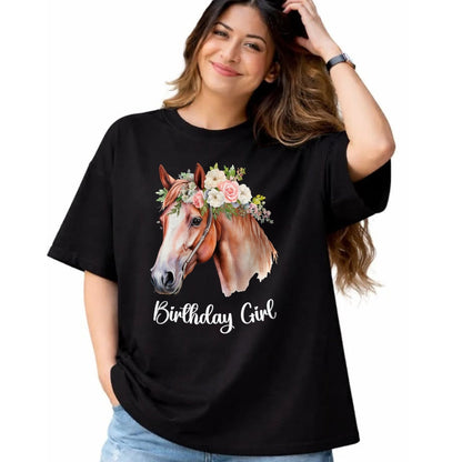 Best Horse Lover Shirt , Funny Horse UnisexT-Shirt/Hoodie/Sweatshirt HLT00 - Horse Birthday Girl Party Outfit Pony Daughter Granddaughter T-Shirt