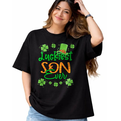 Patrick Day Shirts for Family, Funny Patrick Day shirts, st patrick's day Unisex T-Shirt/Hoodie/Sweatshirt HLT00 - Boy St Patrick Day Luckiest Son Ever St Patricks Day T-Shirt