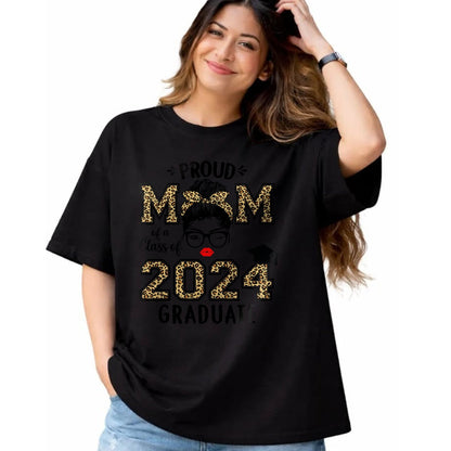 Gift for Mom Shirt, Funny Mom Unisex T-Shirt/Hoodie/Sweatshirt HLT00 - Mom Senior 2024 Proud Mom Of A Class Of 2024 Graduate T-Shirt