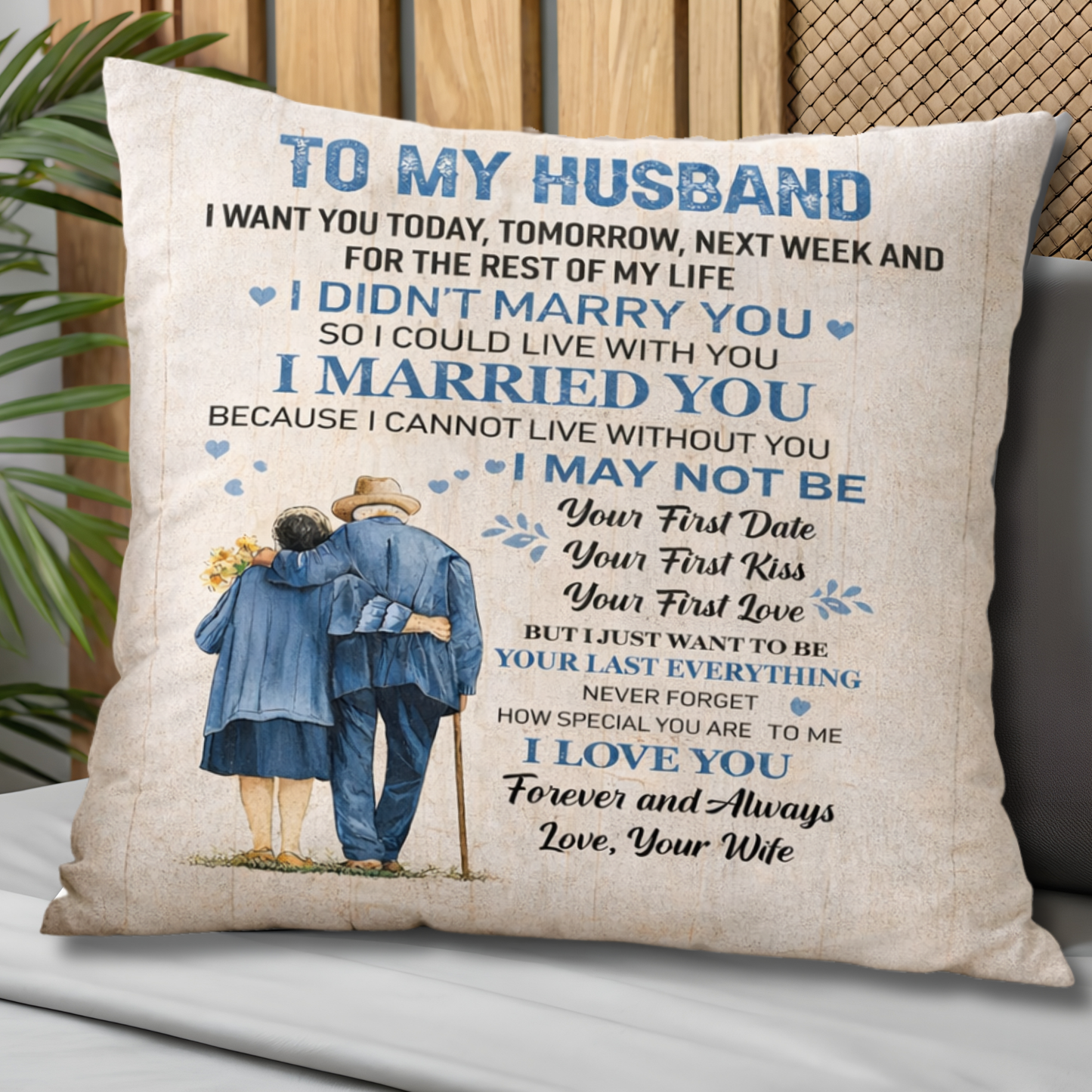 To My Husband Pillow – A Little Love From Wife (SKU2602-03)