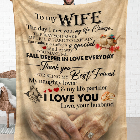Special Gift For Wife Blanket - From Husband