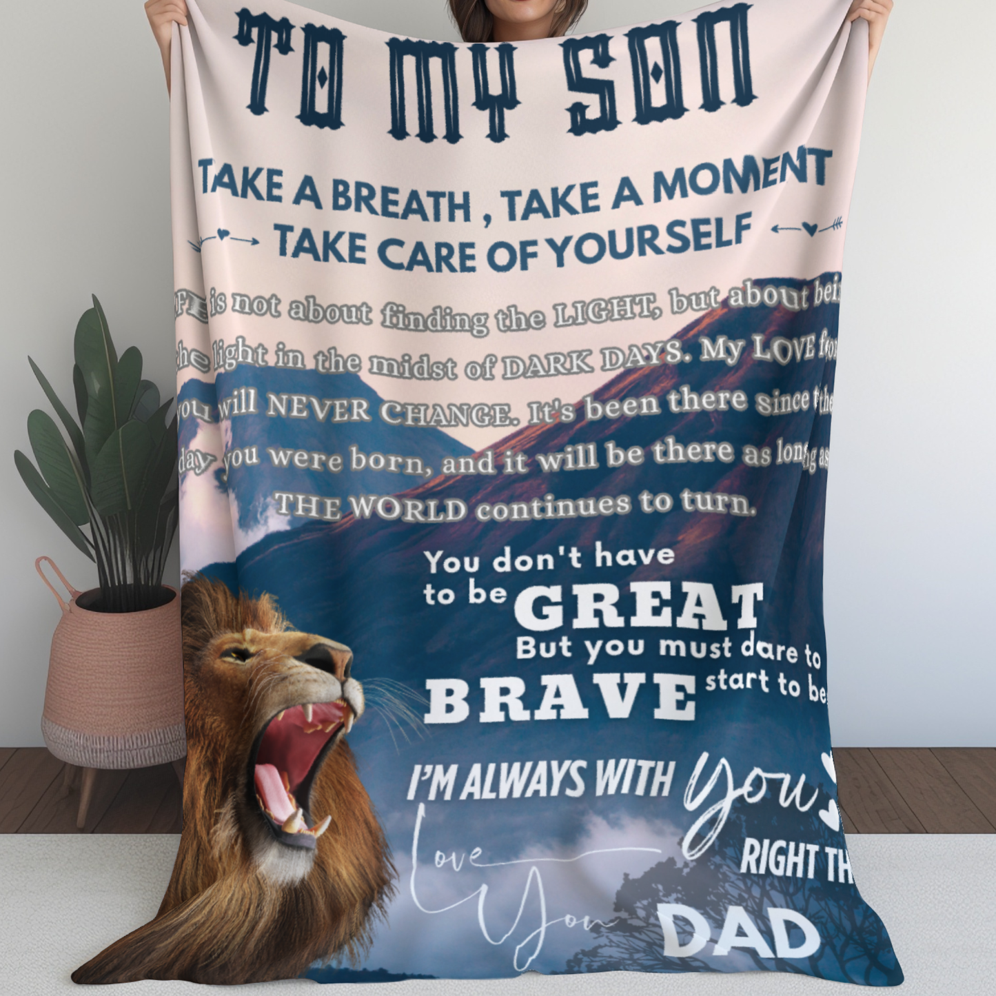 Special Gift For Son Blanket - Big Warm Hug From Dad