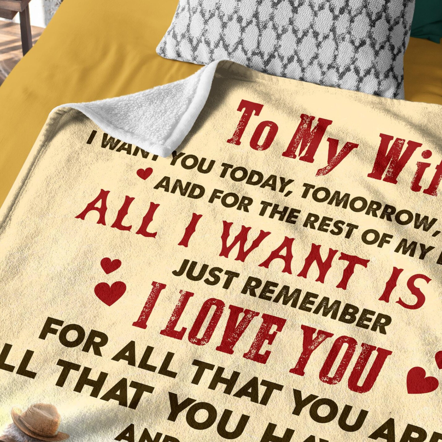 Special Gift For Wife Blanket - From Husband (SKU26B-0191)