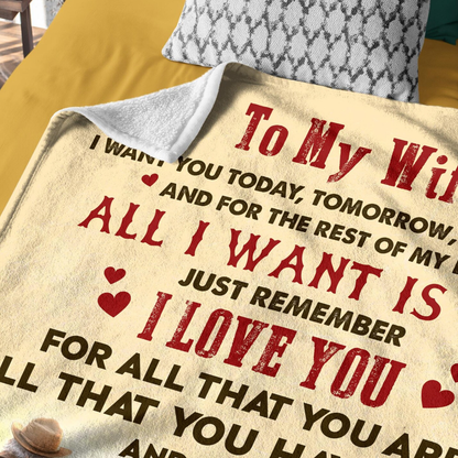 Special Gift For Wife Blanket - From Husband (SKU26B-0191)