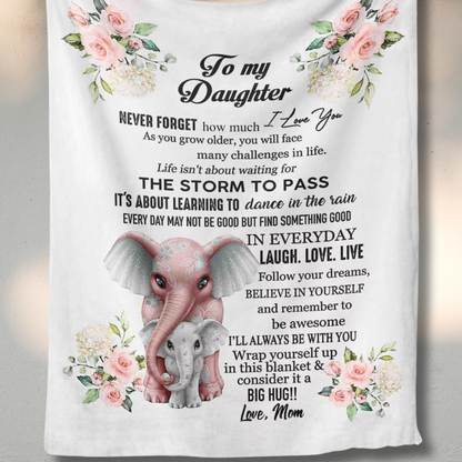 Special Gift For Daughter Blanket - A Snuggle From Mom