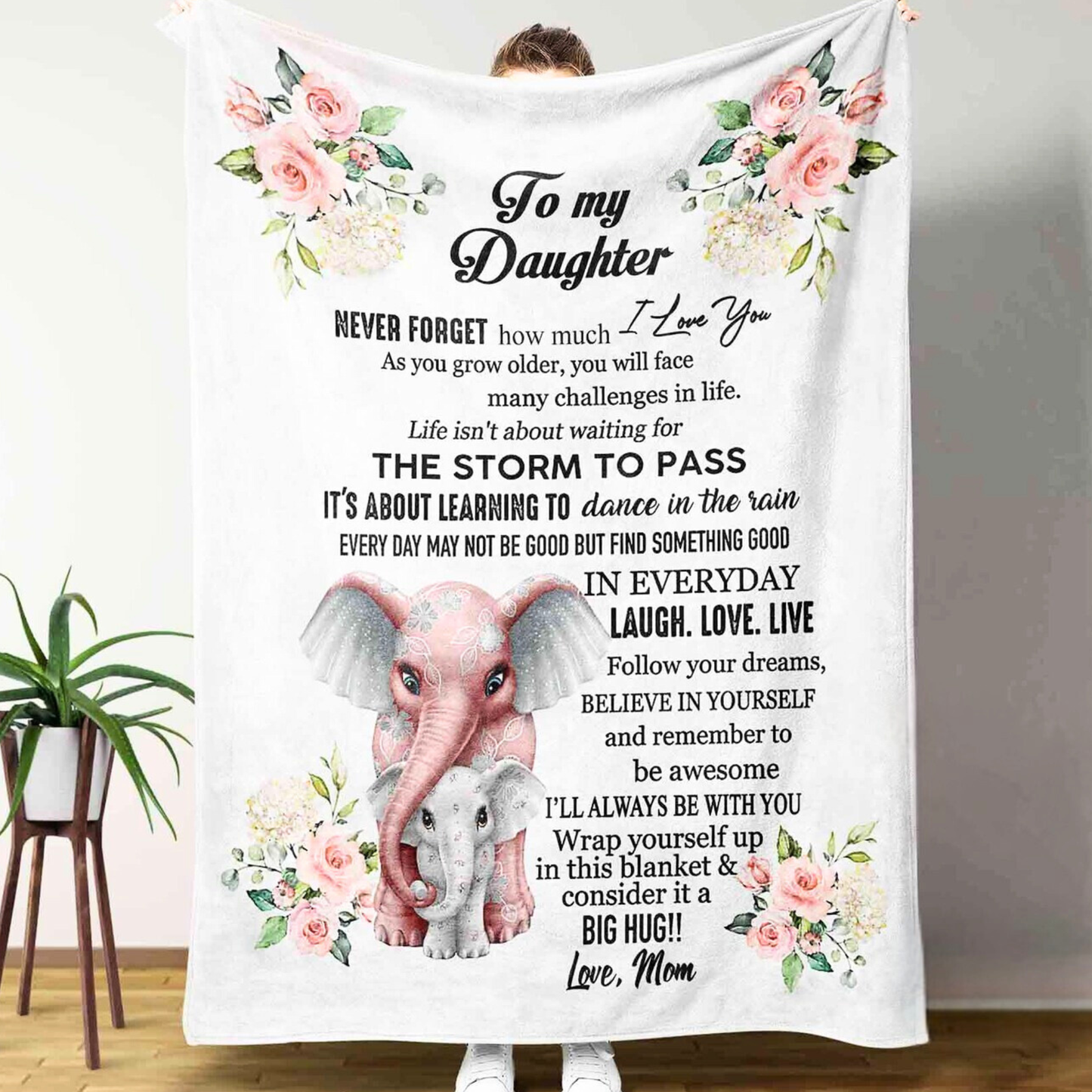 Special Gift For Daughter Blanket - A Snuggle From Mom