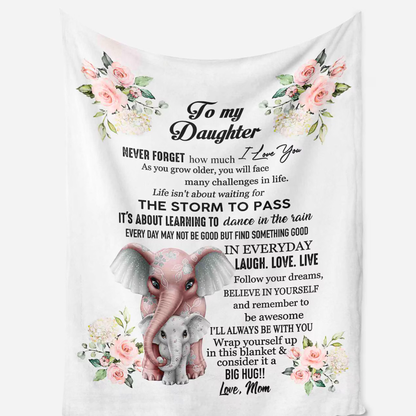 Special Gift For Daughter Blanket - A Snuggle From Mom