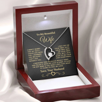 TO MY WIFE - GIFT FROM HUSBAND Forever Love Necklace